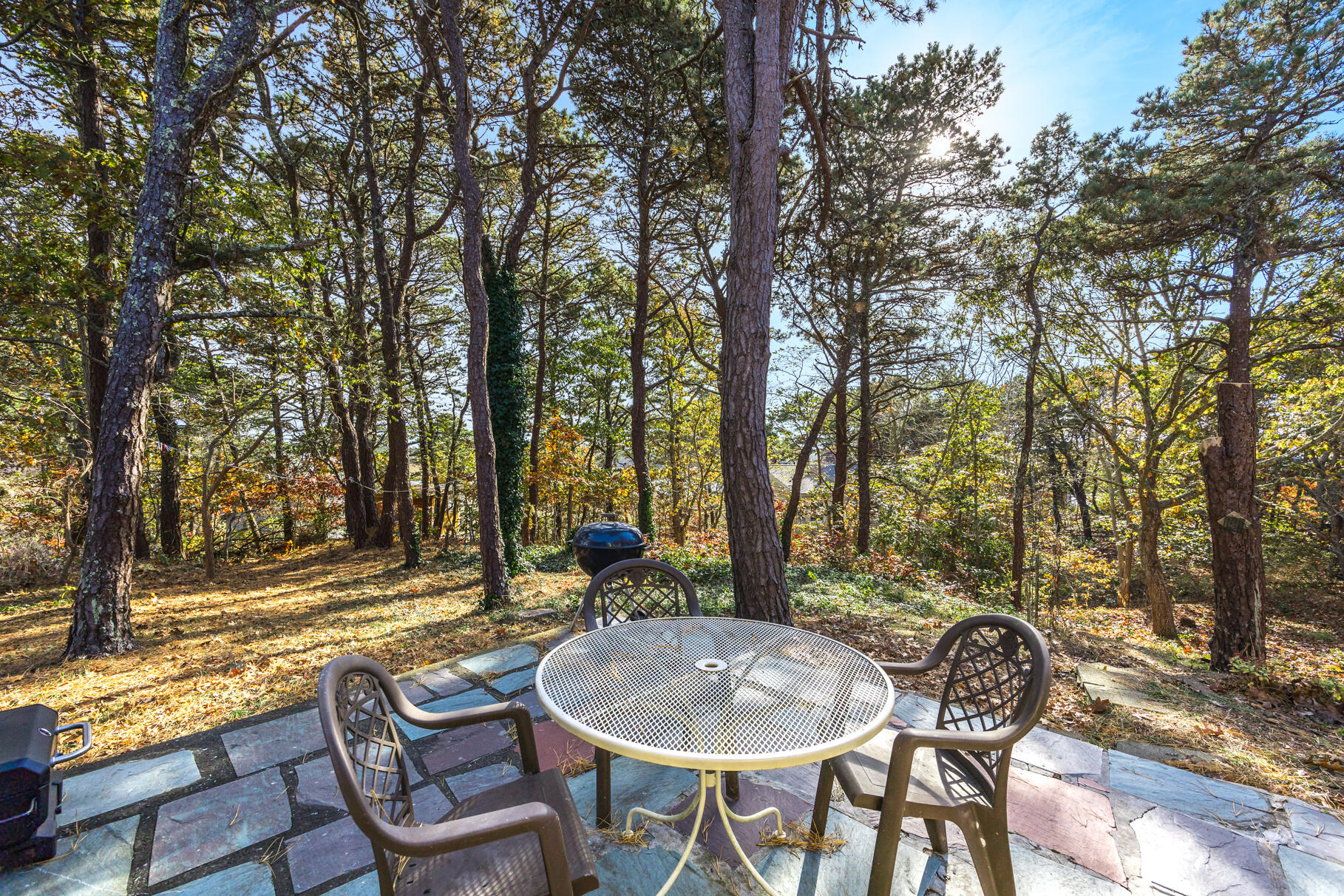 25 1st Avenue Wellfleet, MA 02667 - Photo 5 of 56 a backyard of a house with table and chairs