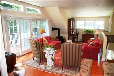 7 Miller Hill Road Provincetown, MA 02657 - Photo 15 of 30 a living room with furniture fireplace and a large window