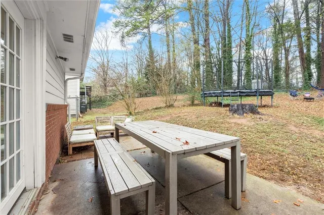 a outdoor space with a couch