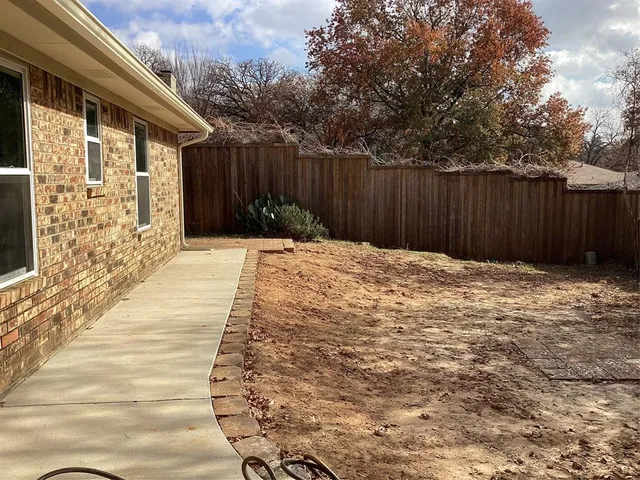 a backyard of a house