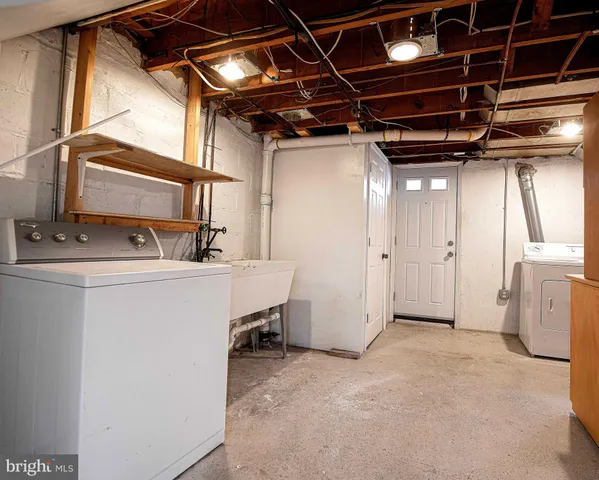a view of storage and utility room with racks