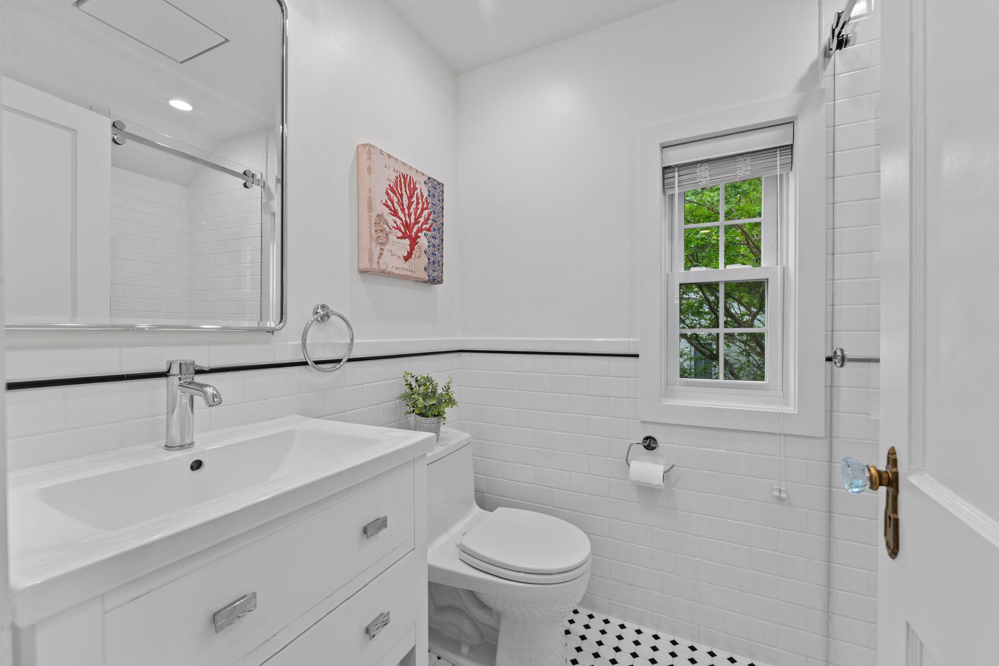 1214 West Braddock Road Alexandria, VA 22302 - Photo 19 of 39 Bright and airy modern bathroom with heated floors