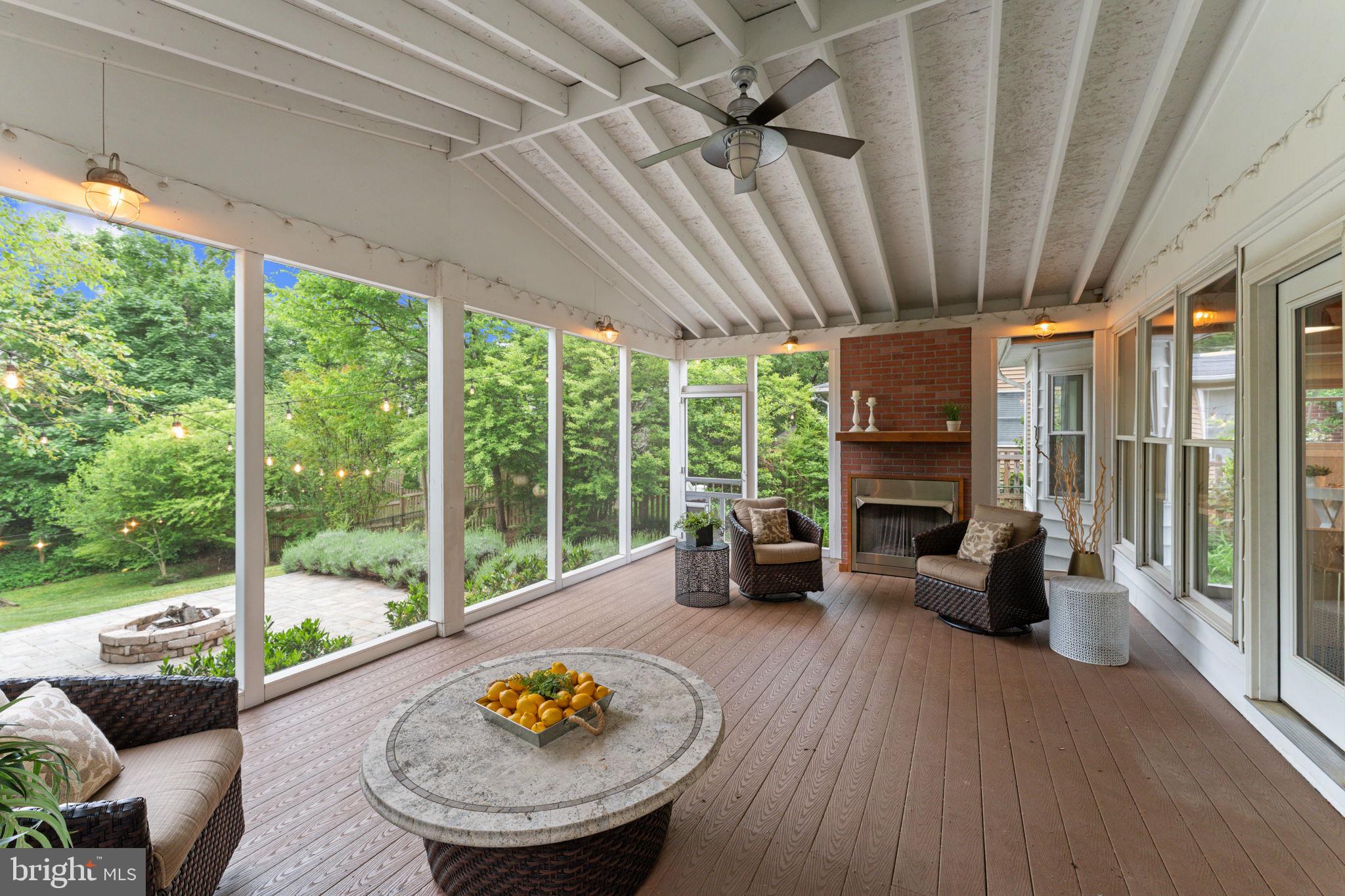 1214 West Braddock Road Alexandria, VA 22302 - Photo 30 of 39 Serene screened porch with lush views.