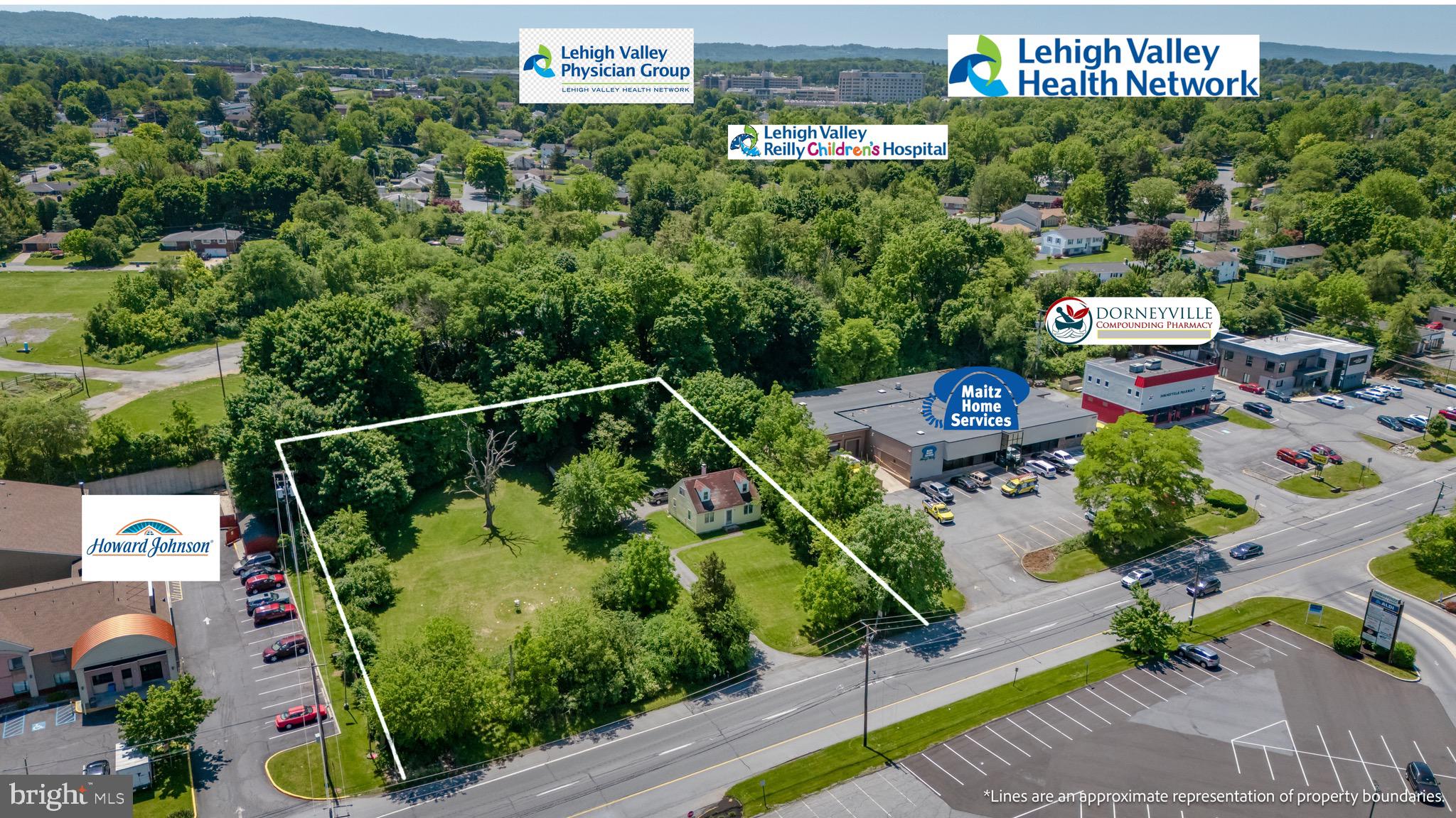 3250 Hamilton Boulevard Allentown, PA 18103 - Photo 3 of 4 an aerial view of residential house with outdoor space and street view