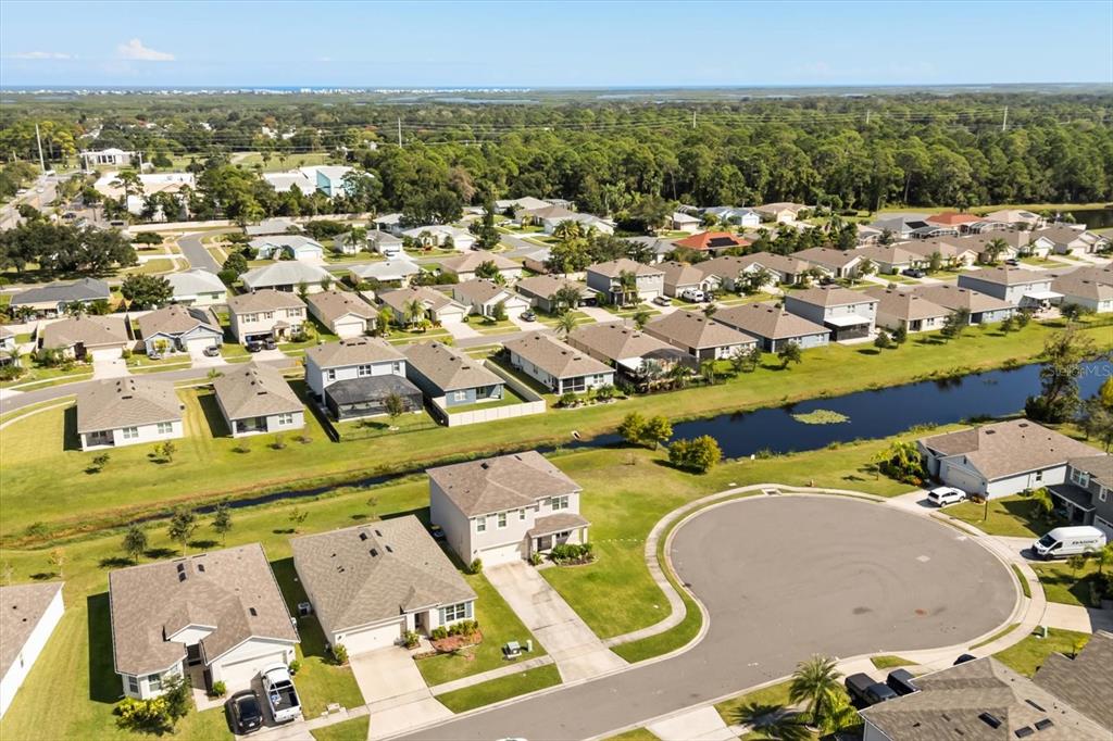 307 Sunset View Drive Edgewater, FL 32141 - Photo 37 of 44 an aerial view of residential house with outdoor space and swimming pool