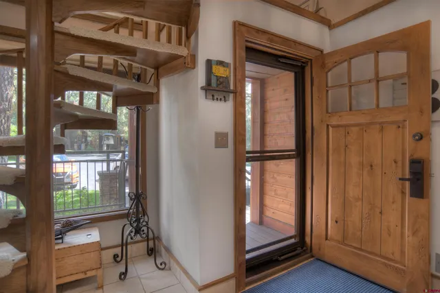 a view of front door with hallway