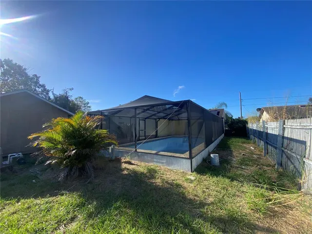 a view of a small yard