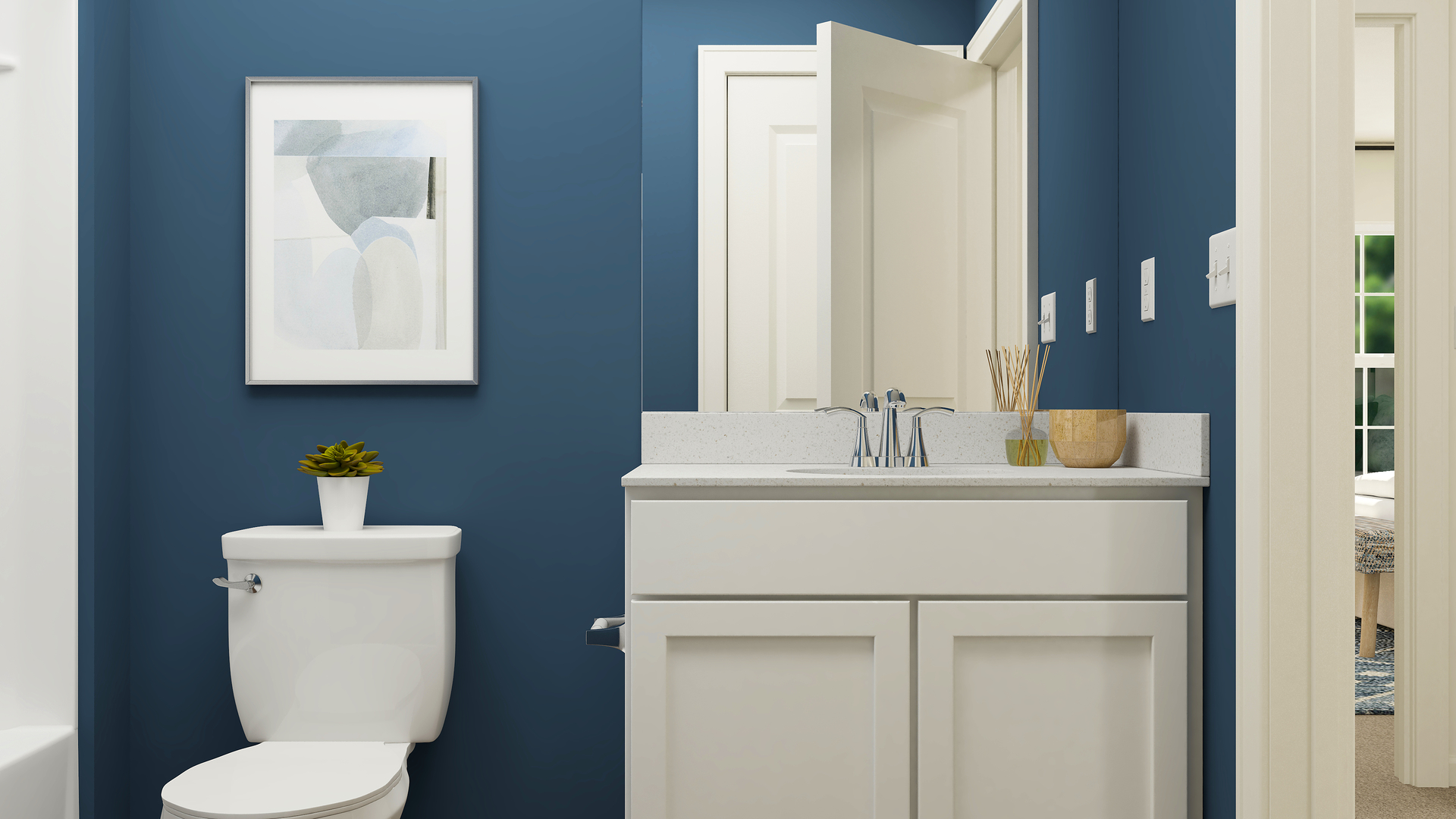 1660 Rolling Pass Beecher, IL 60401 - Photo 19 of 21 a bathroom with a sink mirror toilet and vanity