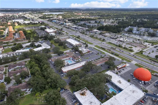 an aerial view of a city