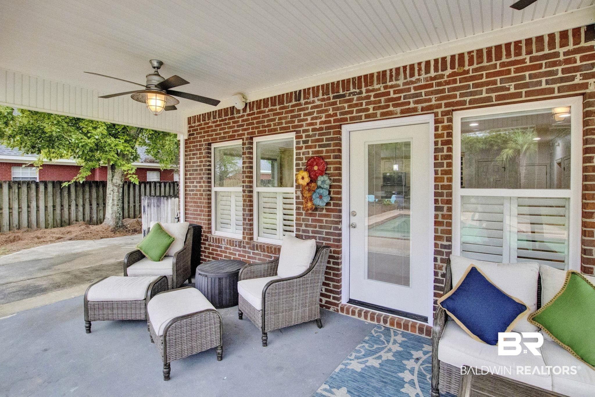 9002 Parliament Circle Daphne, AL 36526 - Photo 68 of 73 View of patio featuring ceiling fan and outdoor lounge area