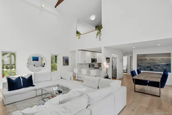a living room with furniture and a couch