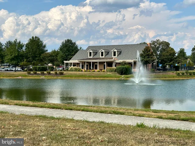 a view of a lake with houses