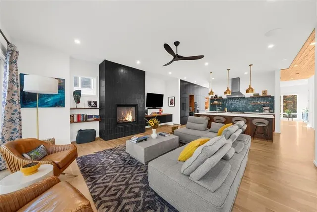 a bathroom with a tub and a sink