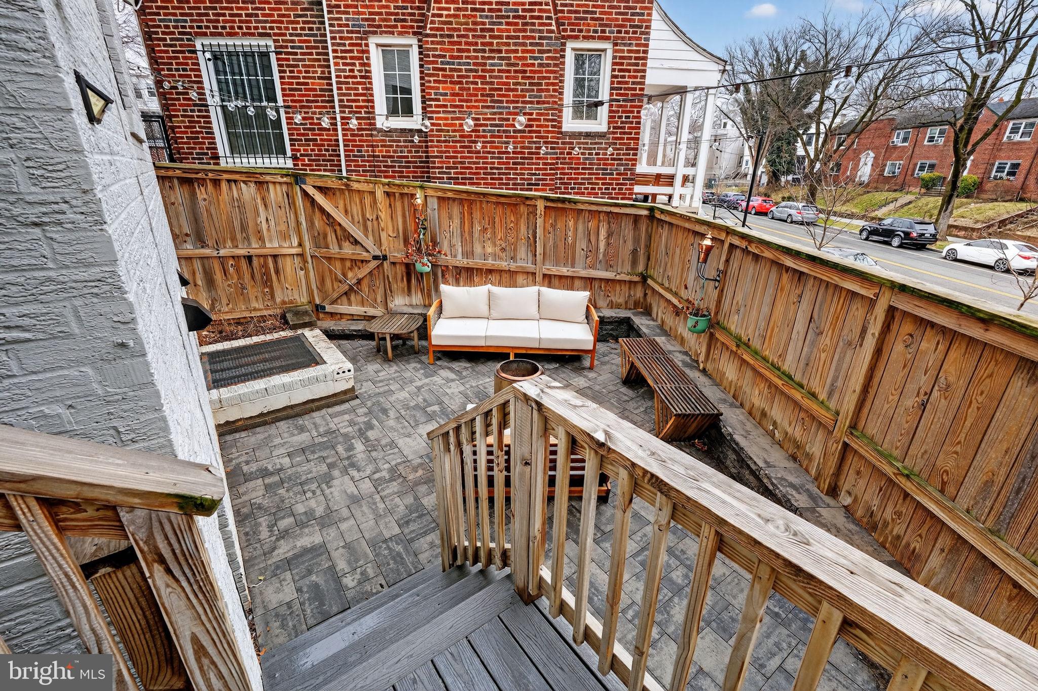 1419 Upshur Street Northwest, Unit 2 Washington, DC 20011 - Photo 39 of 47 a view of balcony with wooden floor and fence