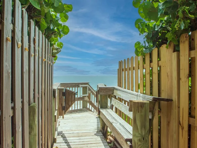 a view of a balcony with an outdoor space
