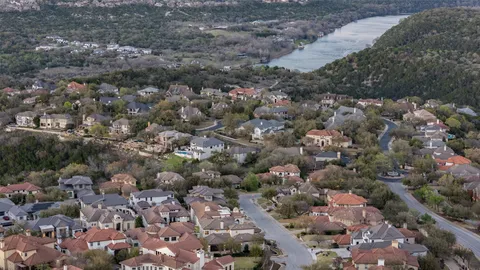 an aerial view of multiple house