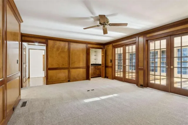 a view of a black and white checkered floor