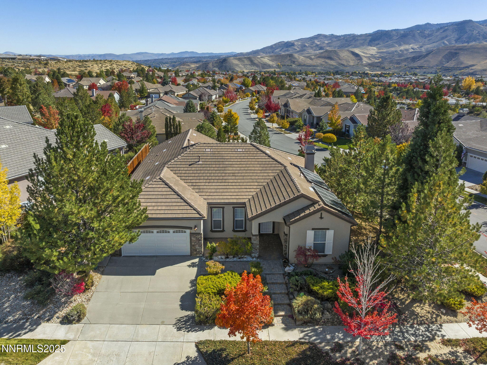 9190 Quilberry Way Reno, NV 89523 - Photo 3 of 39 an aerial view of a house with a garden
