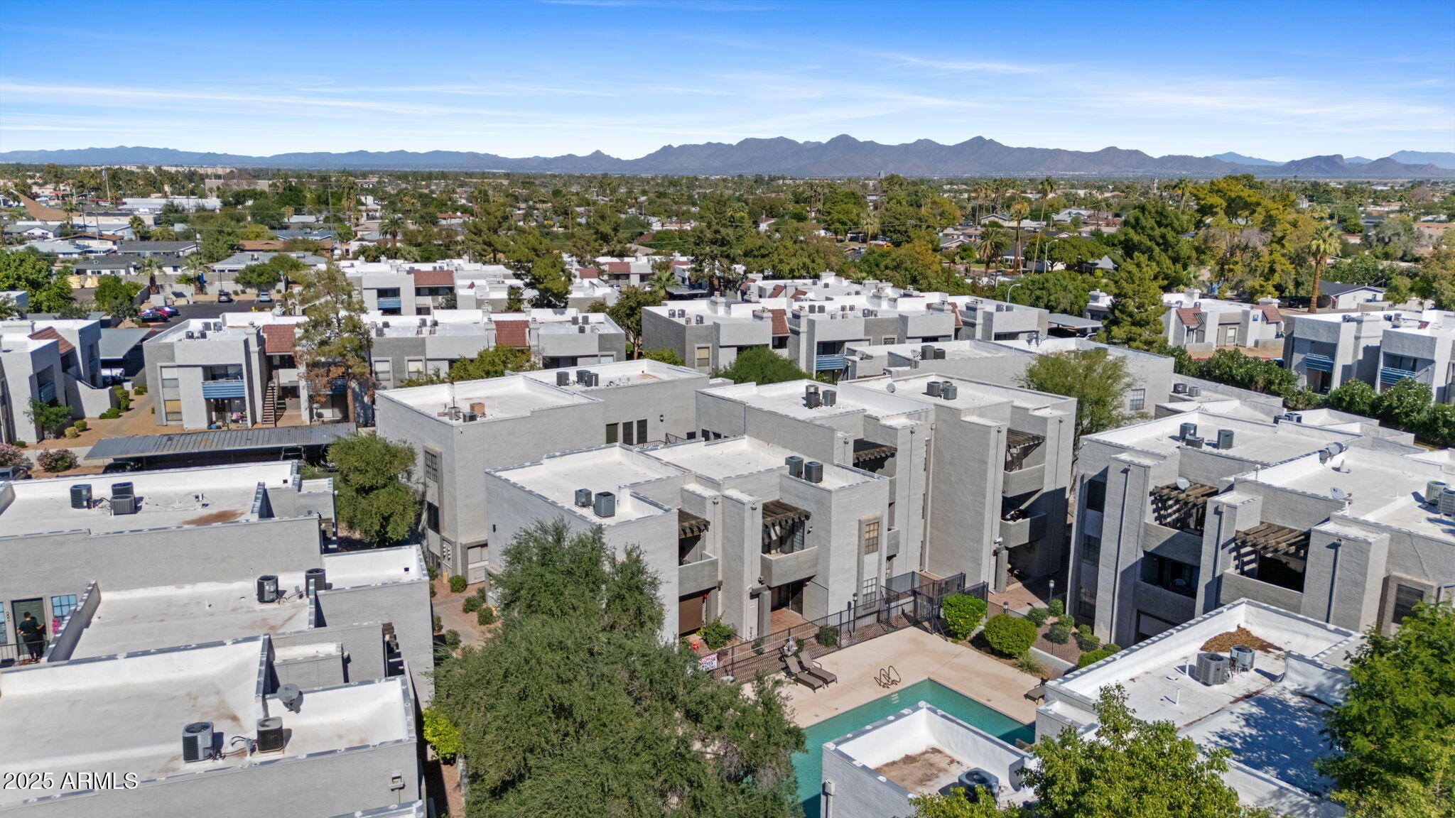 8020 East Thomas Road, Unit 112 Scottsdale, AZ 85251 - Photo 22 of 24 Aerial View of Unit and Patio