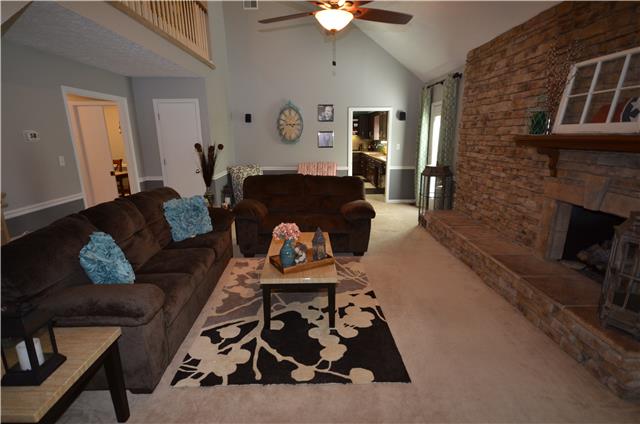 Another view of the Great Room with fireplace