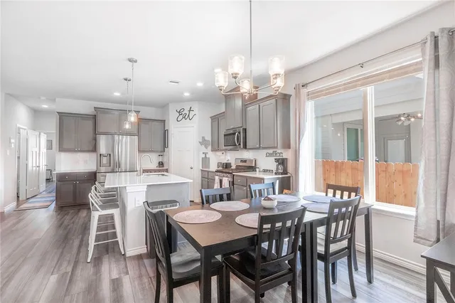 a view of a dining room and livingroom view