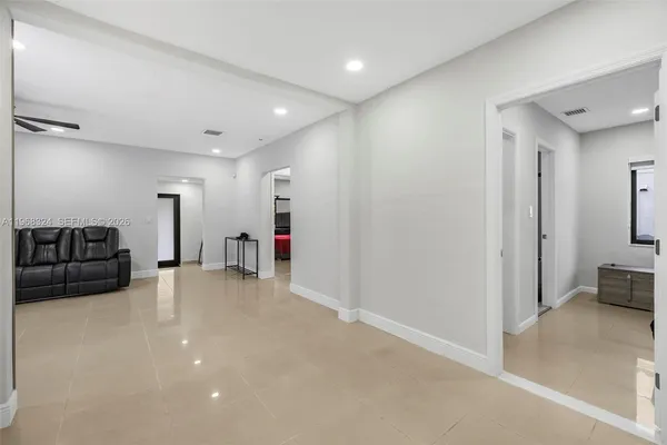 a view of a livingroom with a couch