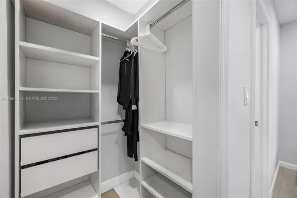a view of walk in closet