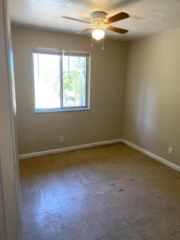 an empty room with a window