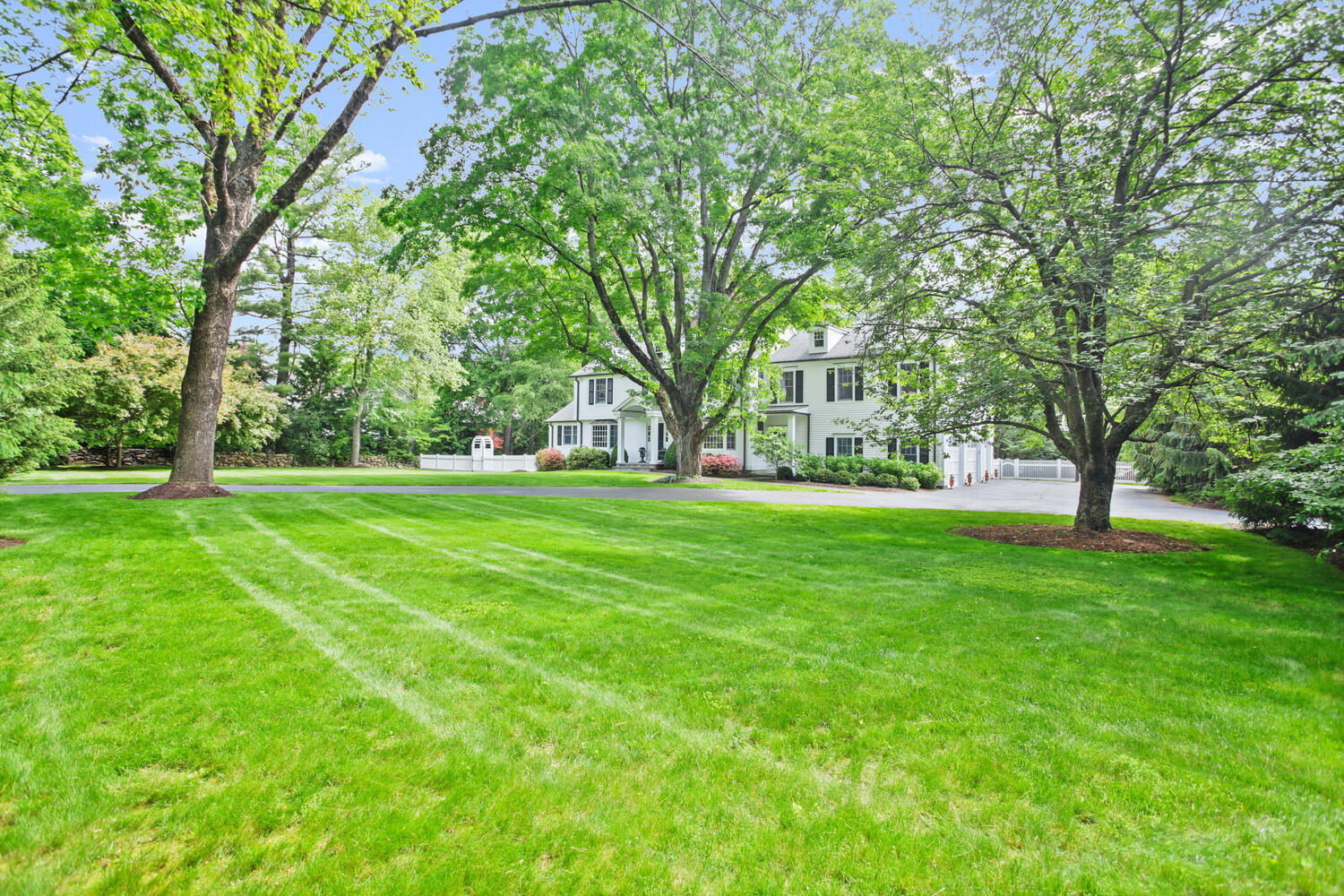 336 Hollow Tree Ridge Road Darien, CT 06820 - Photo 3 of 40 a view of grassy field with benches and trees all around