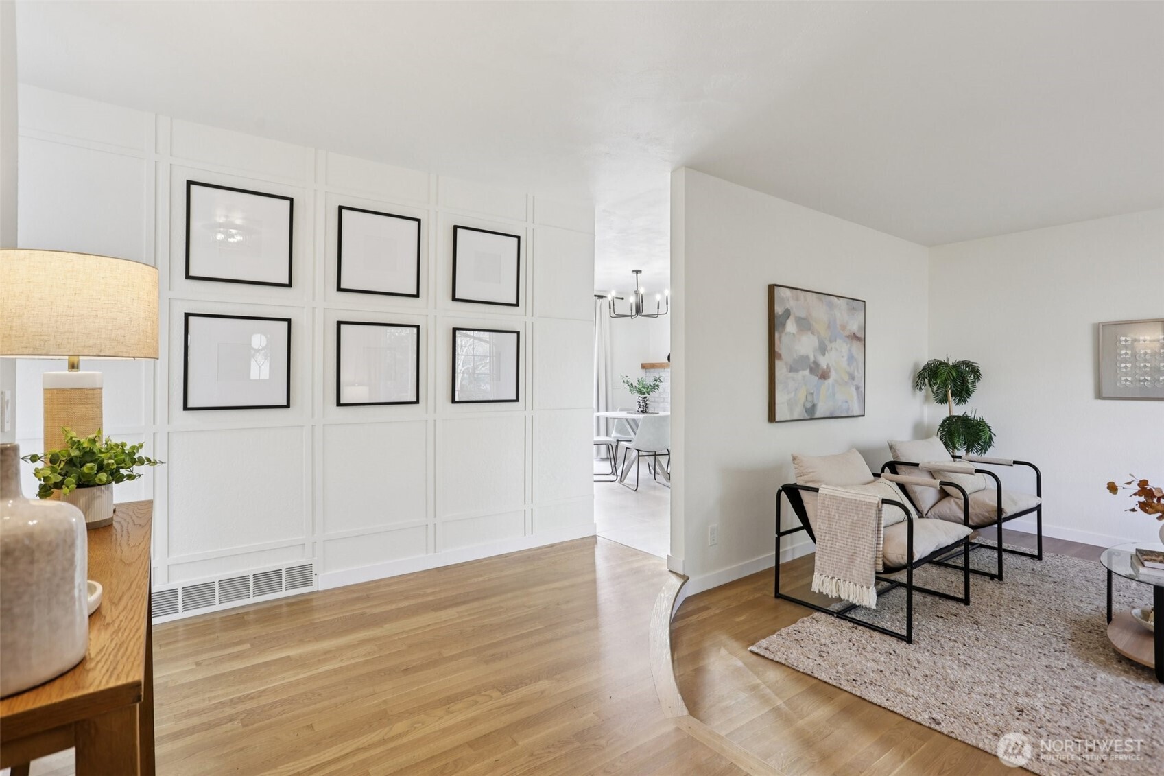 9002 34th Avenue Southwest Seattle, WA 98126 - Photo 13 of 39 a living room with furniture and wooden floor