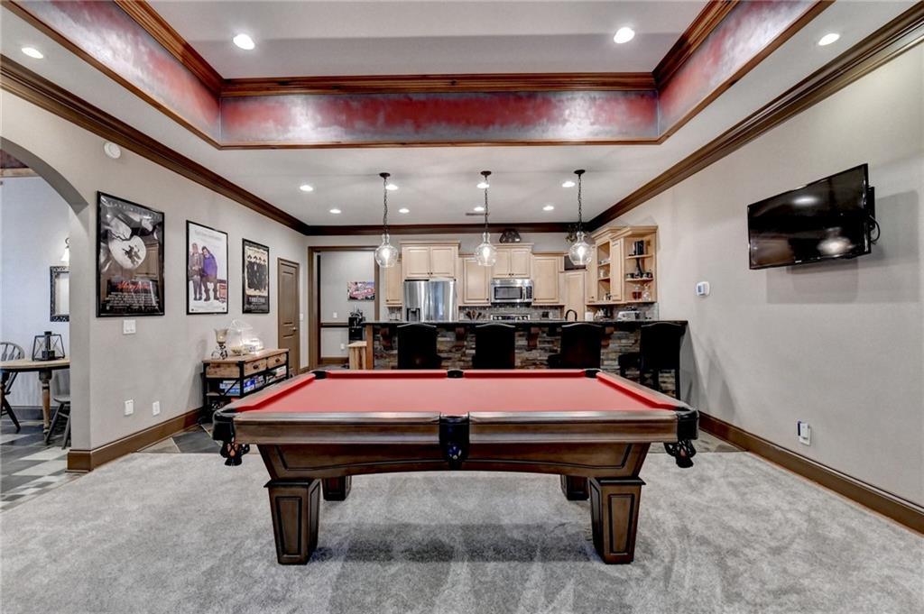 2850 Roanoke Road Cumming, GA 30041 - Photo 71 of 91 a room with table tennis and flat screen tv