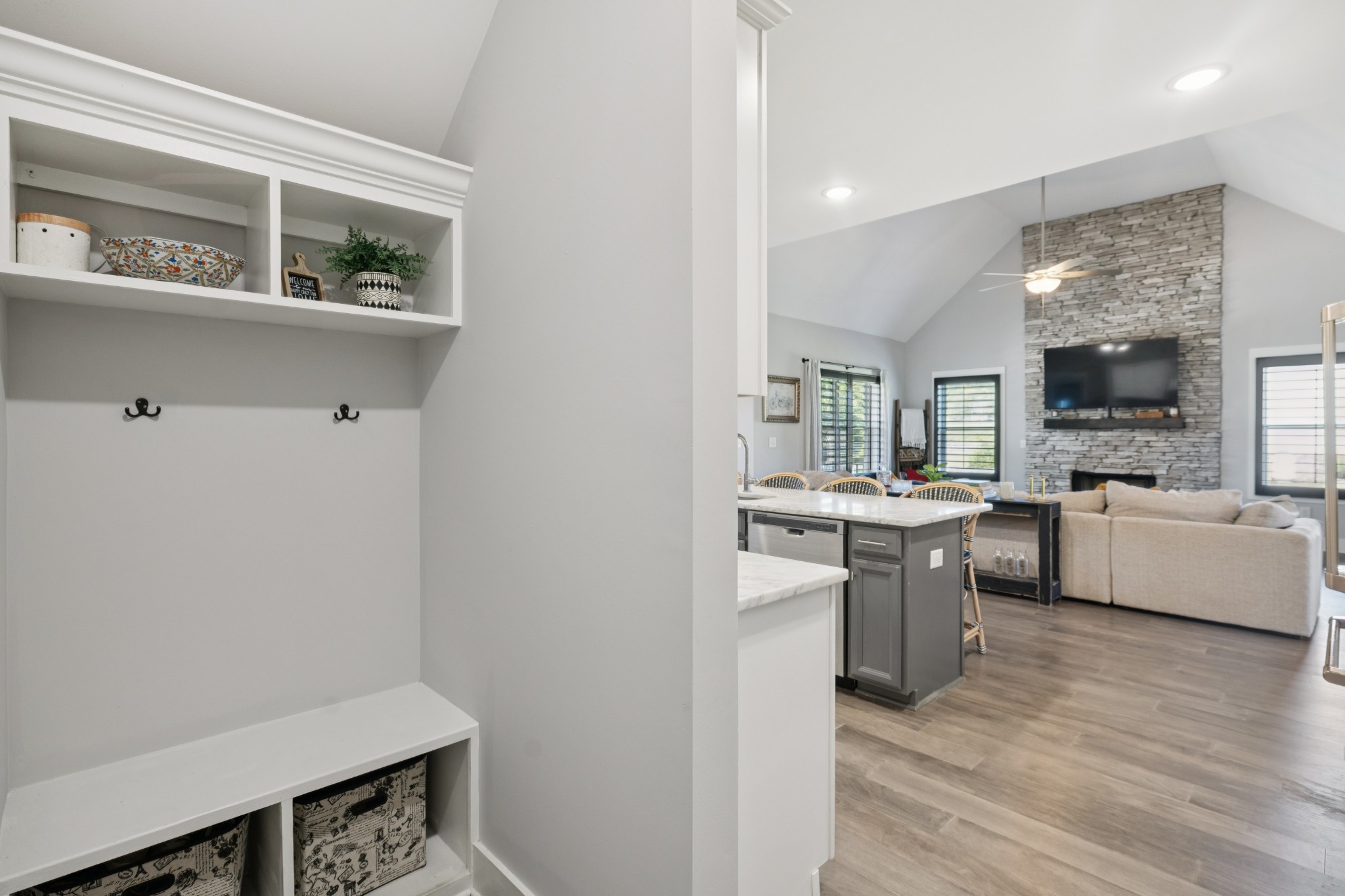 12725 North Milton Road Milton, TN 37118 - Photo 28 of 54 a kitchen with a sink cabinets and wooden floor