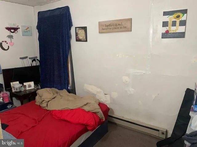 a view of a hallway with windows