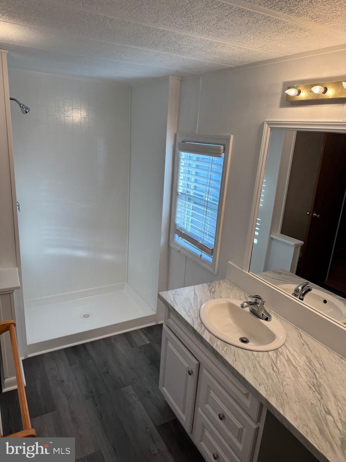 386 Indian Way Buena, NJ 08310 - Photo 27 of 53 a bathroom with a sink a vanity and a mirror