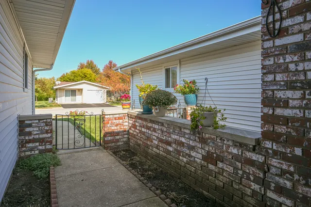 a view of a house with a patio