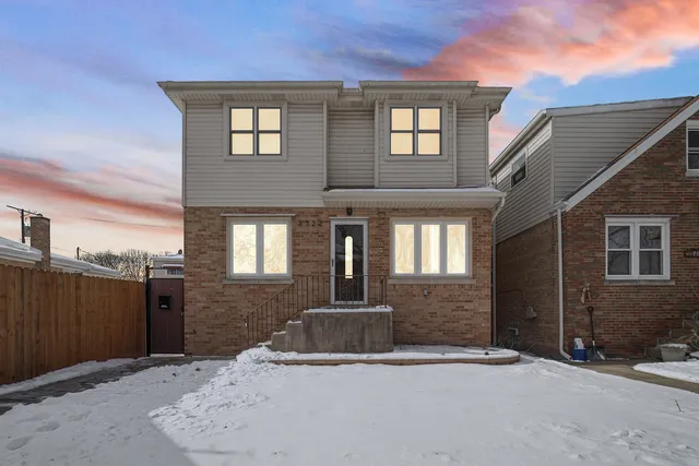 a view of a house with many windows