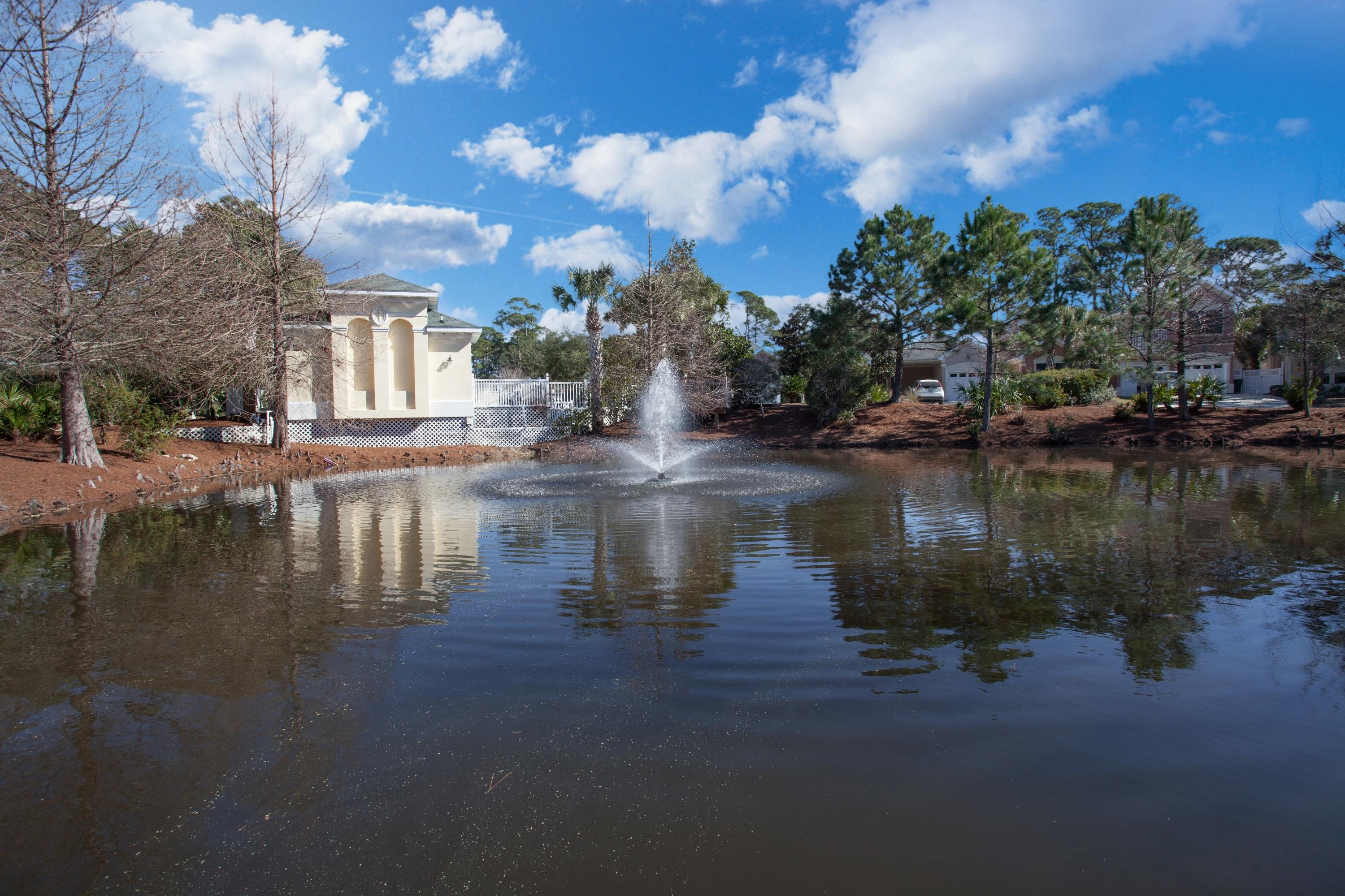 180 Masters Court Santa Rosa Beach, FL 32459 - Photo 27 of 30 Fountain in the neighborhood lake