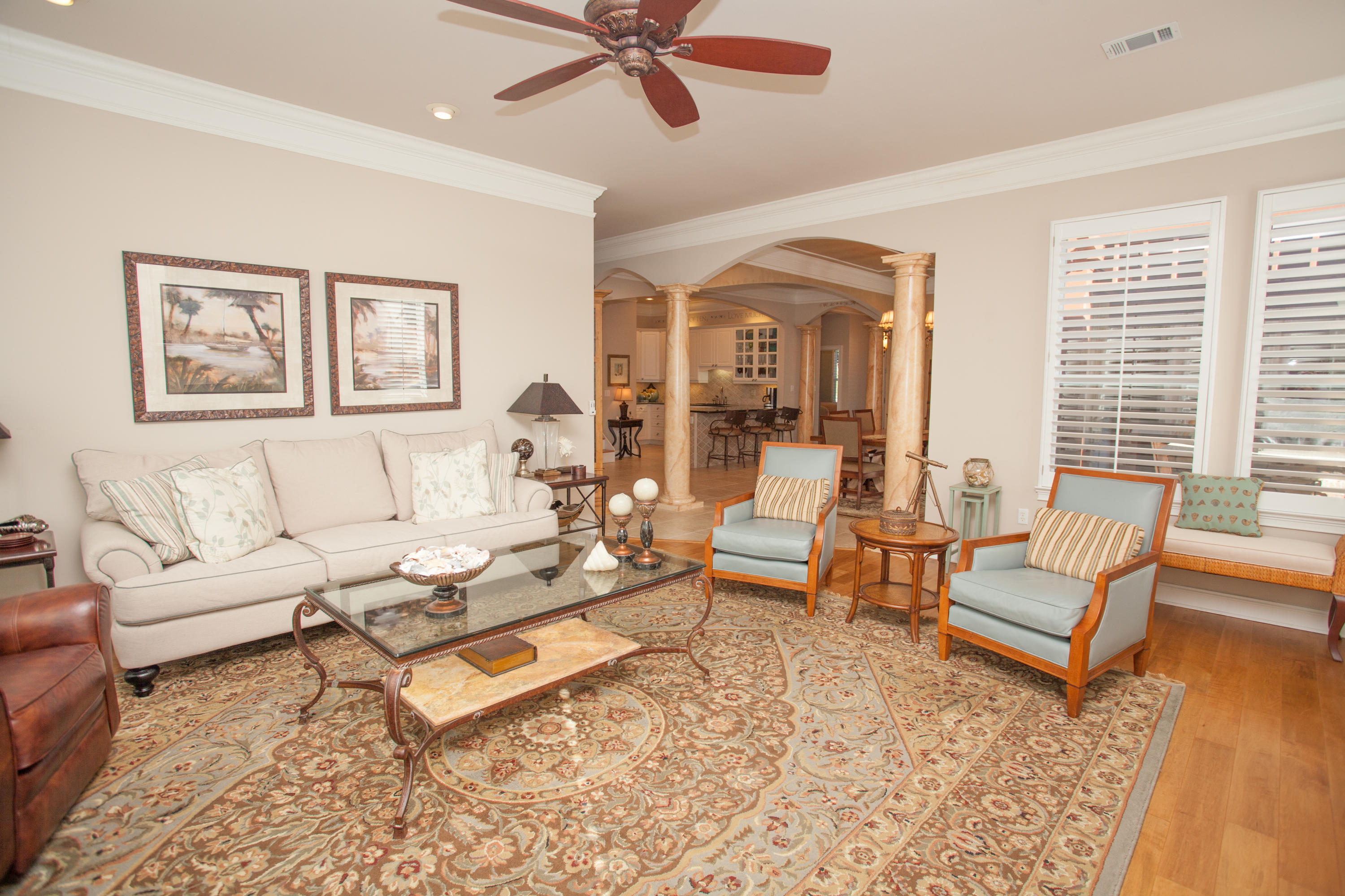 180 Masters Court Santa Rosa Beach, FL 32459 - Photo 4 of 30 Living room looking back to DR & Kitchen