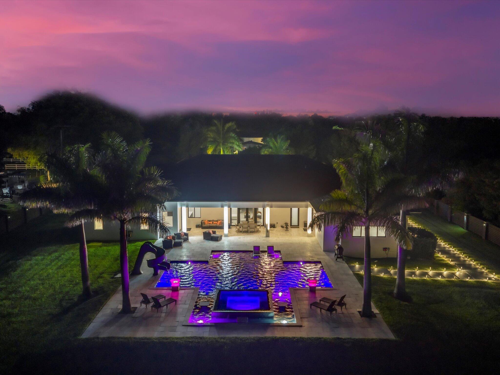 6122 Southwest 173rd Way Southwest Ranches, FL 33331 - Photo 131 of 137 Nighttime Aerial