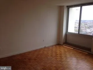 an empty room with a window