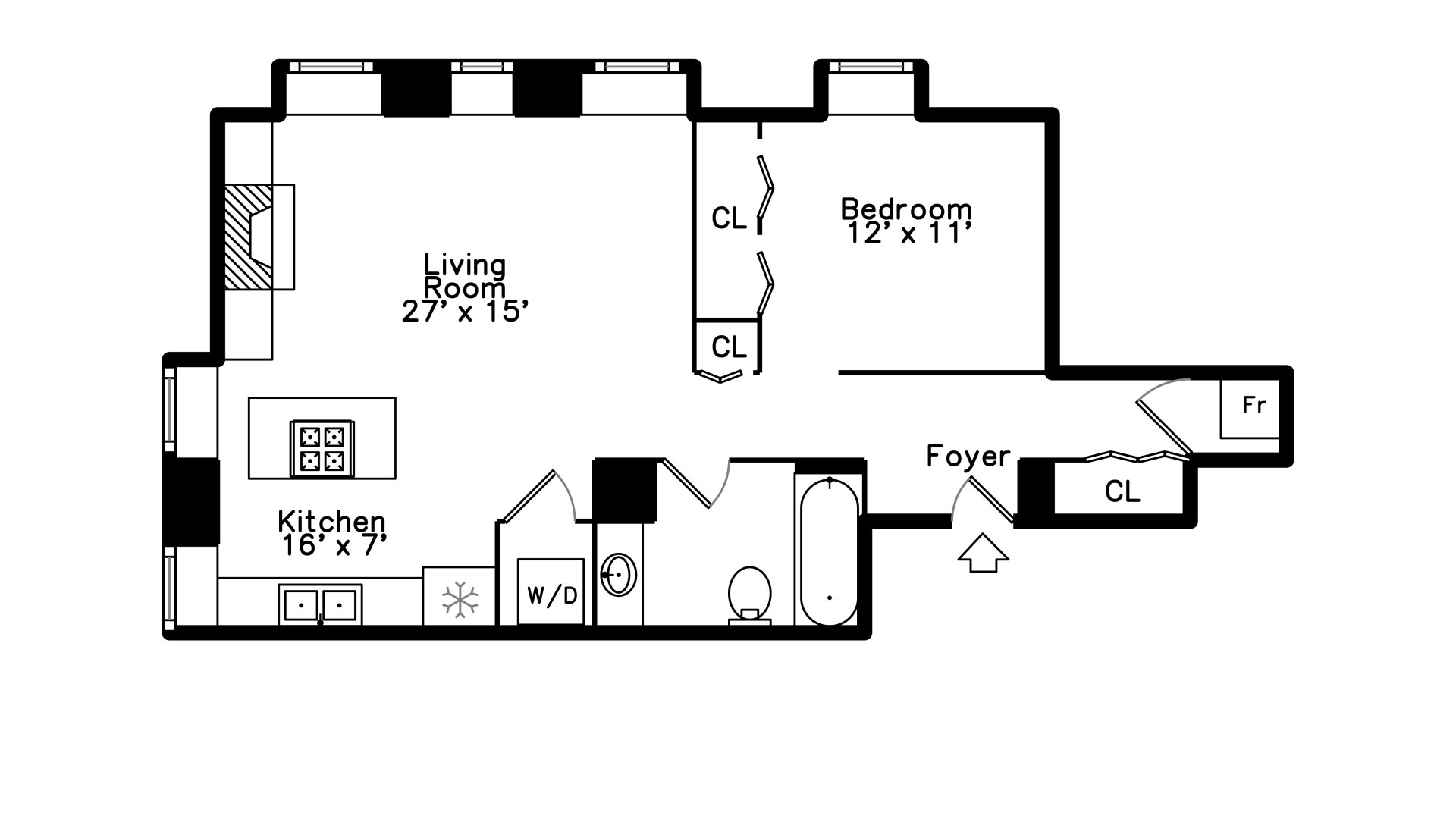 811 South Lytle Street, Unit 319 Chicago, IL 60607 - Photo 2 of 29 a picture of a wall with a bench