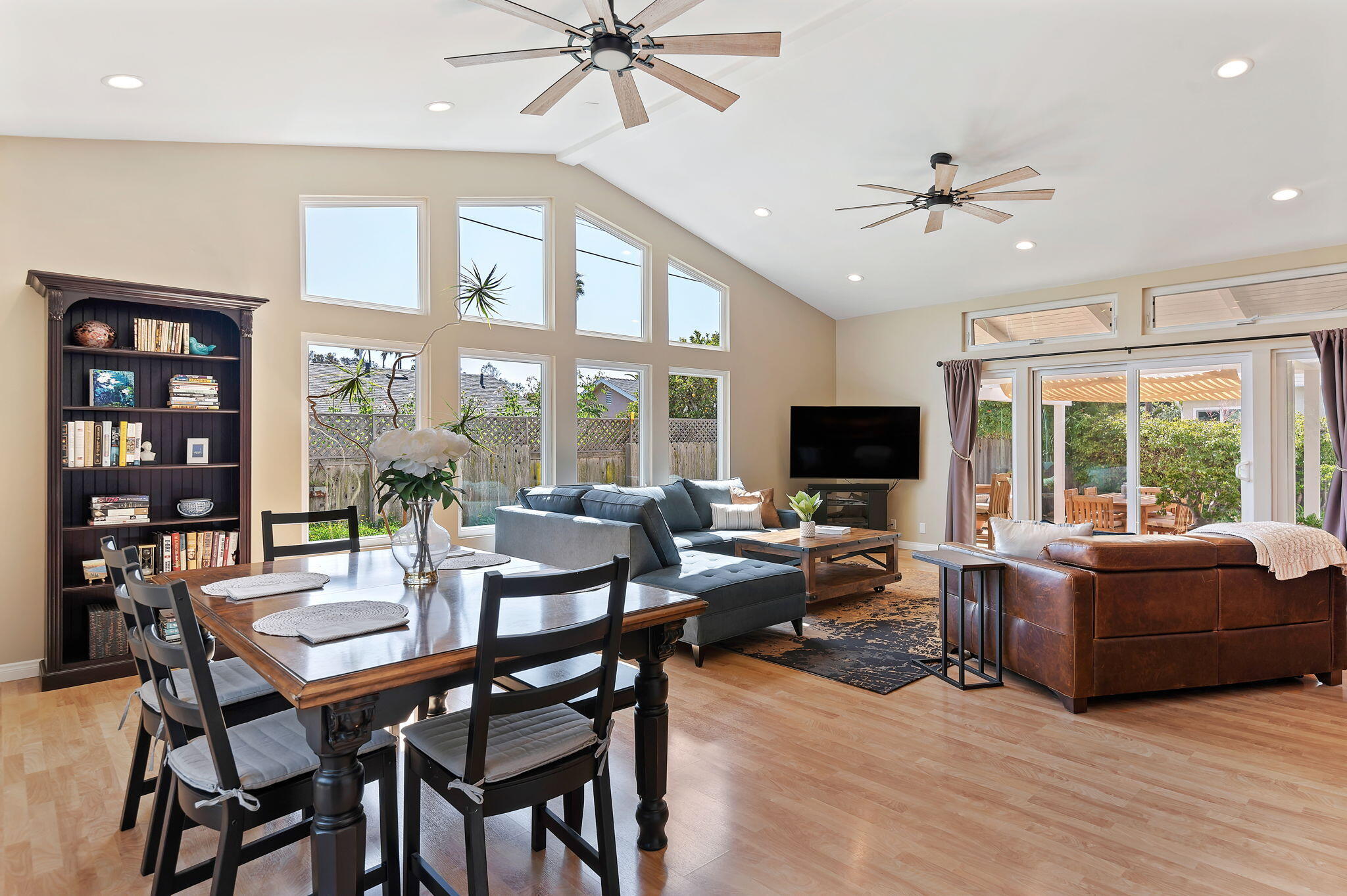 7635 Anchor Drive Goleta, CA 93117 - Photo 3 of 24 a view of a dining room with furniture window and wooden floor
