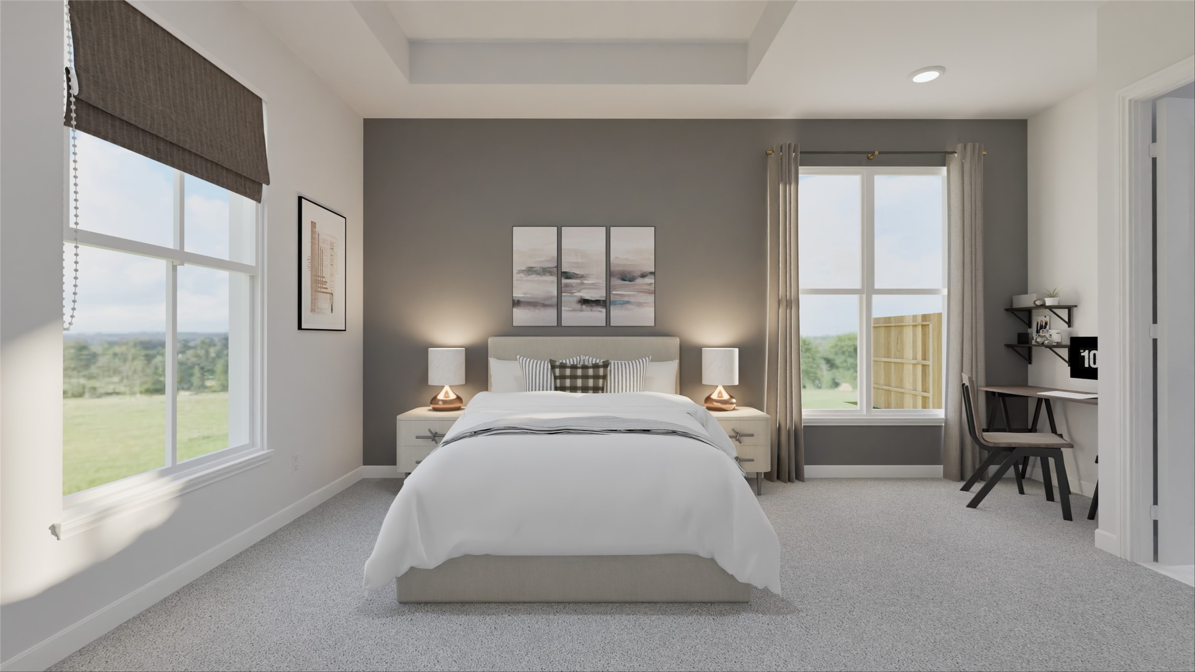 8623 Blue Coral Drive Cypress, TX 77433 - Photo 14 of 24 a spacious bedroom with a large bed and a large window