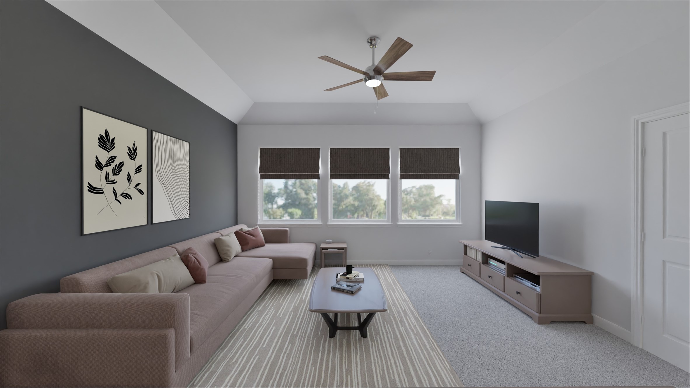 8623 Blue Coral Drive Cypress, TX 77433 - Photo 15 of 24 a living room with furniture and a flat screen tv