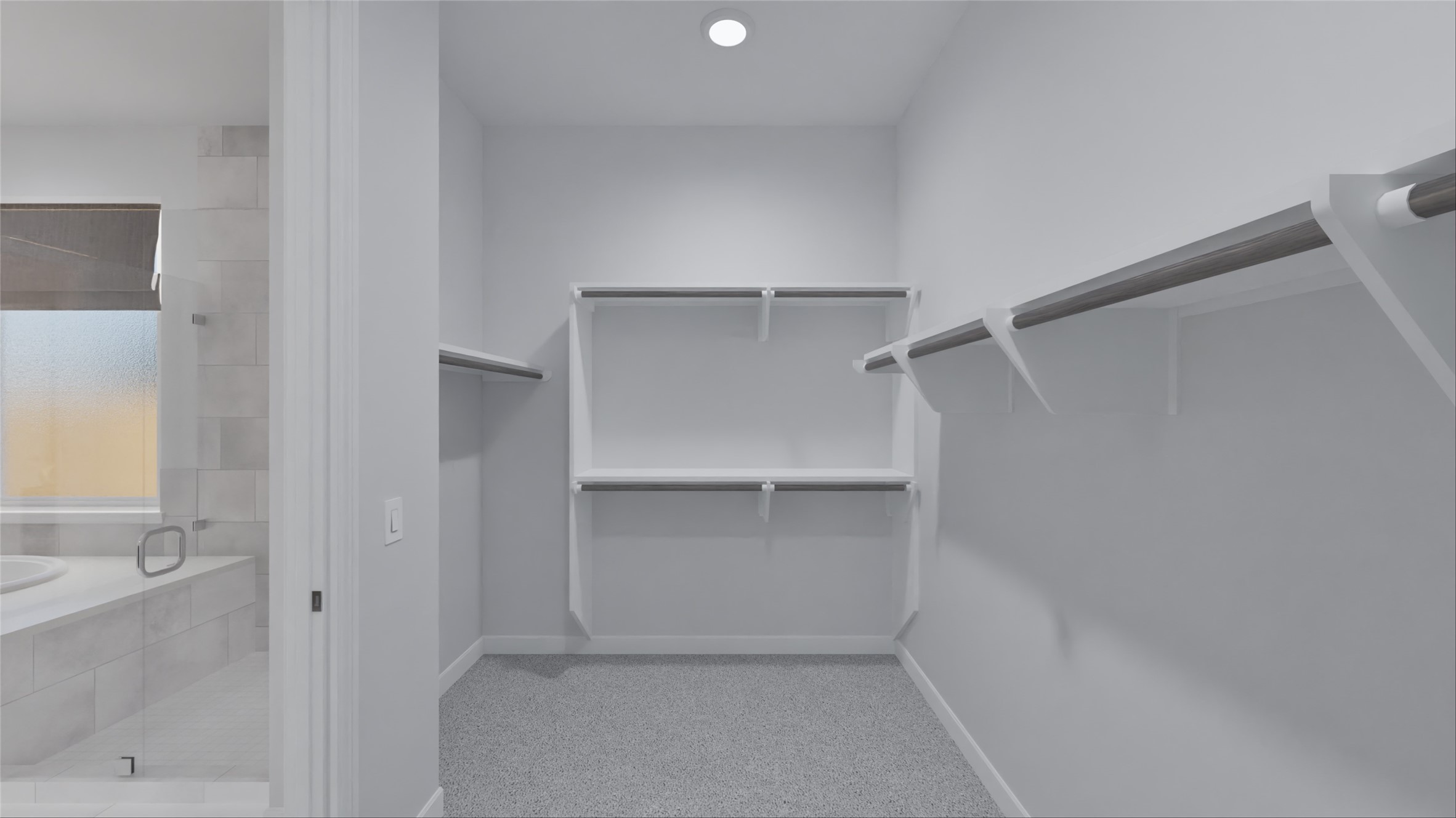 8623 Blue Coral Drive Cypress, TX 77433 - Photo 24 of 24 a view of walk in closet with empty racks