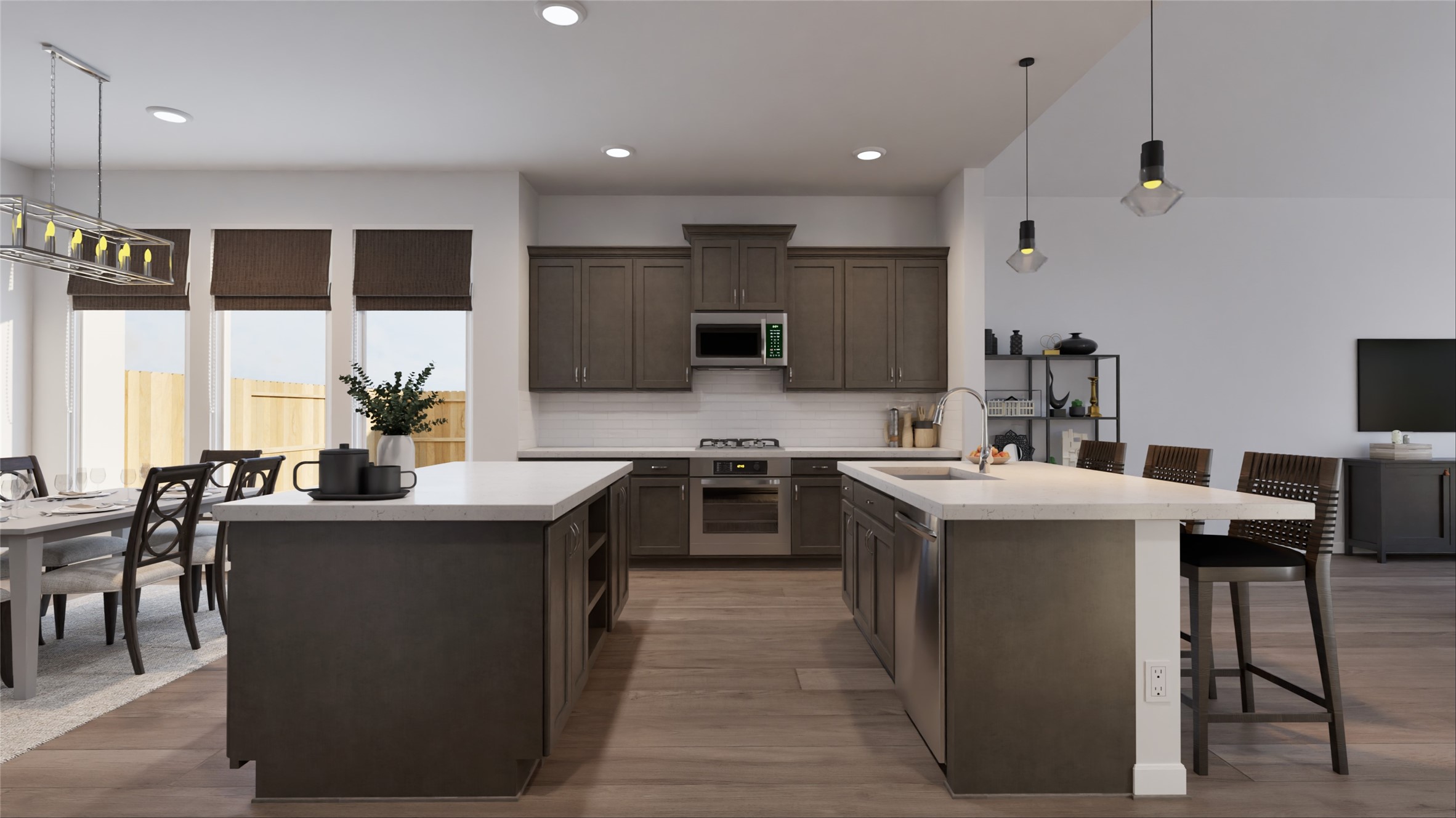8623 Blue Coral Drive Cypress, TX 77433 - Photo 5 of 24 a kitchen with kitchen island stainless steel appliances a sink stove and oven