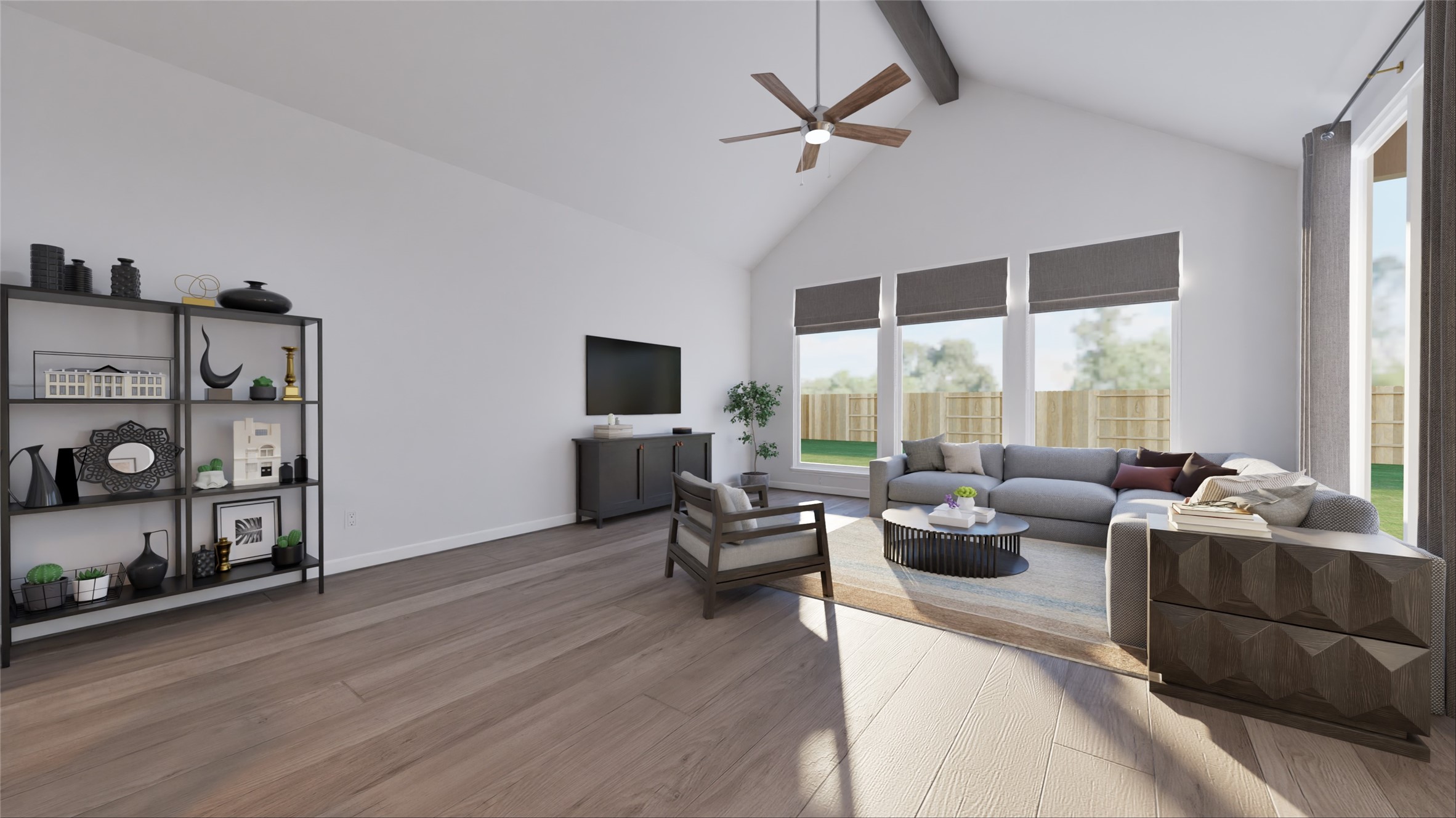 8623 Blue Coral Drive Cypress, TX 77433 - Photo 9 of 24 a living room with furniture and a flat screen tv