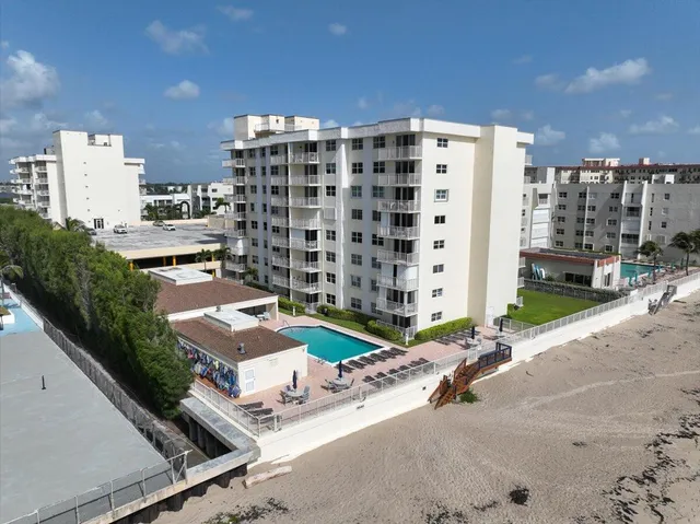 a city view with tall buildings