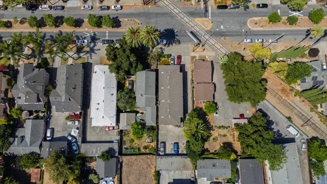 an aerial view of multiple house