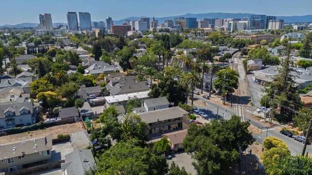 an aerial view of multiple house